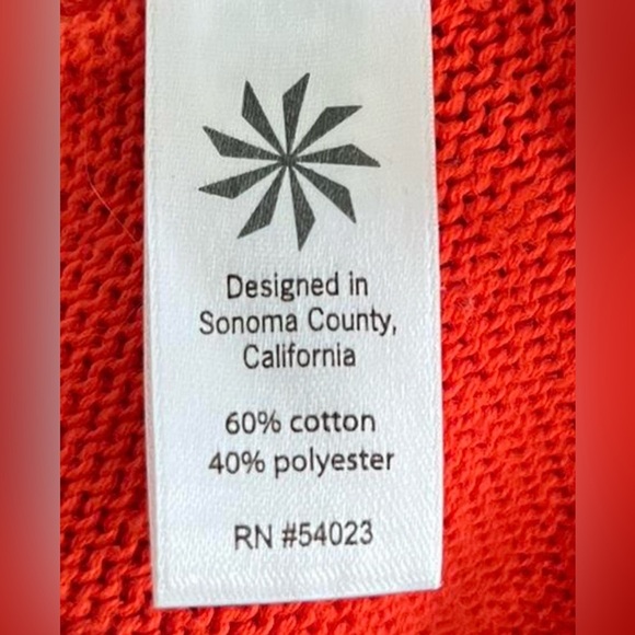 Athleta Women’s Orange Crew Neck Sweater with Front Zippers | Size Small - Picture 6 of 8